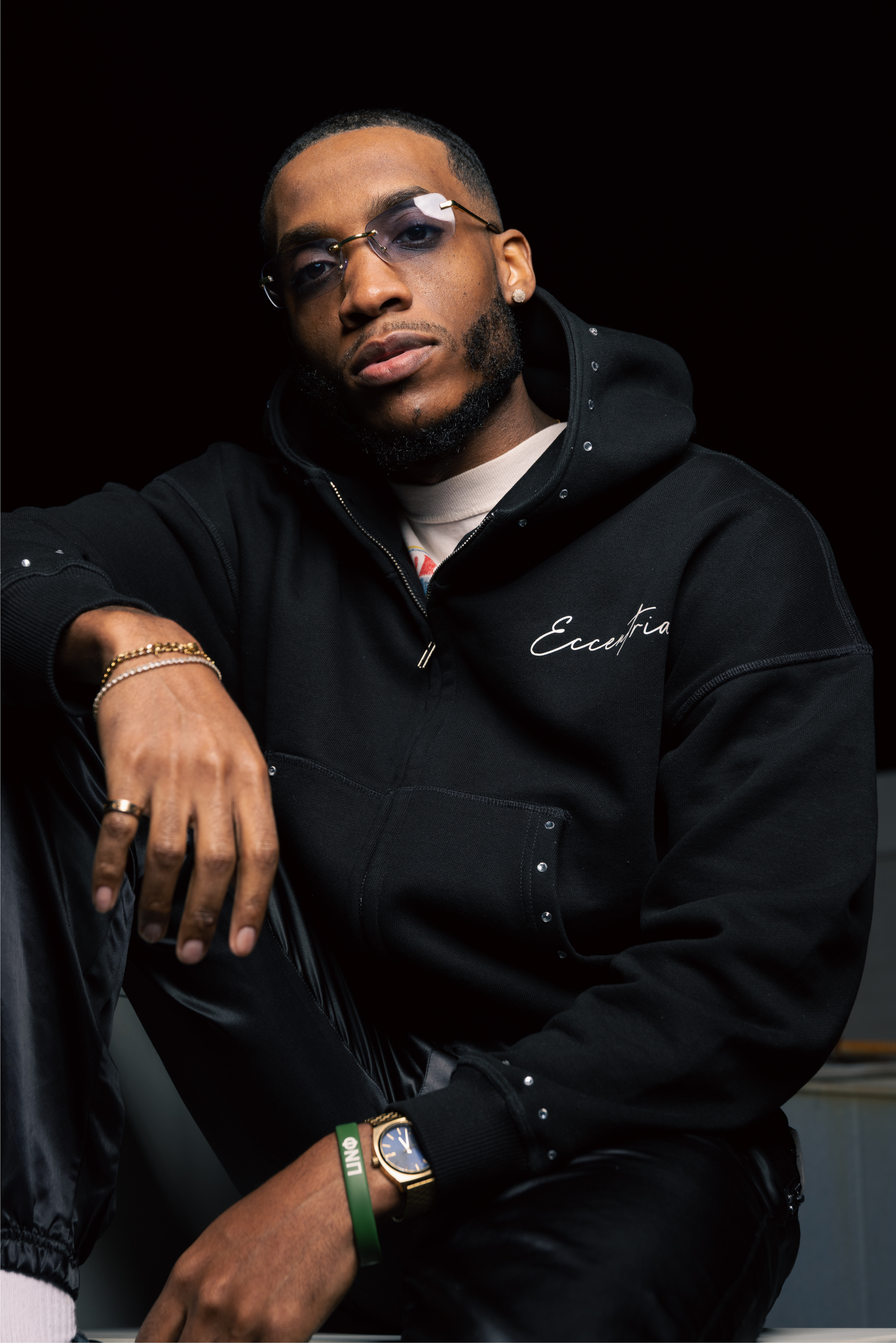 Studded Boxy Luxe Hoodie